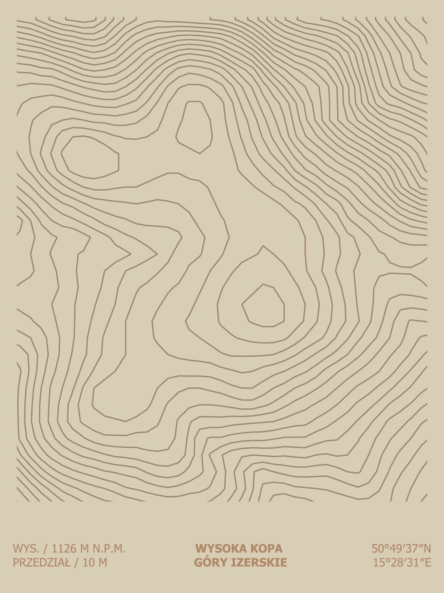 Wysoka Kopa Topograficznie (30x40 cm)