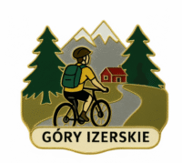 przypinka góry izerskie (rowerzysta)